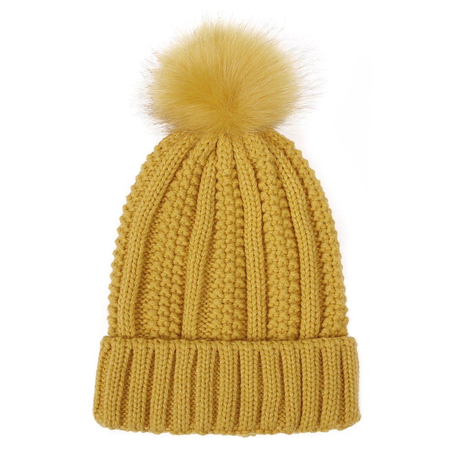 Bonnet d'hiver tricoté tendance, extensible et doublé, à motif tête de mort, pour femme, bonnet à pompon en fausse fourrure pour garder bien au chaud