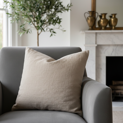 Linen Throw Pillow